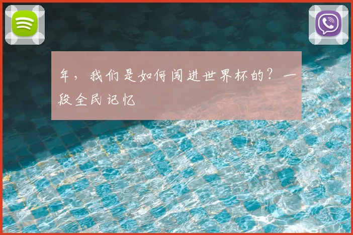 年,我们是如何闯进世界杯的?一段全民记忆